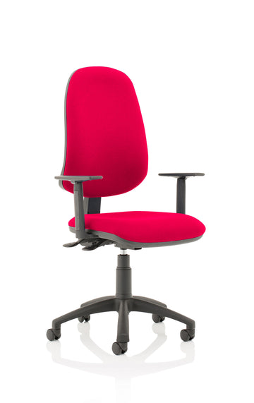 Eclipse Plus XL Lever Task Operator Chair Bespoke With Height Adjustable Arms In Bergamot Cherry