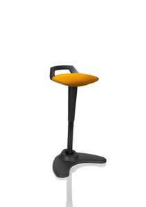 Spry Stool Black Frame Bespoke Colour Seat Senna Yellow