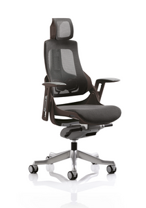 Zure Executive Chair Black Shell Charcoal Mesh