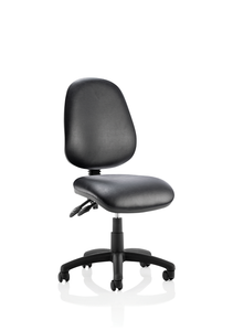 Eclipse Plus II Lever Task Operator Chair Black Bonded Leather Without Arms