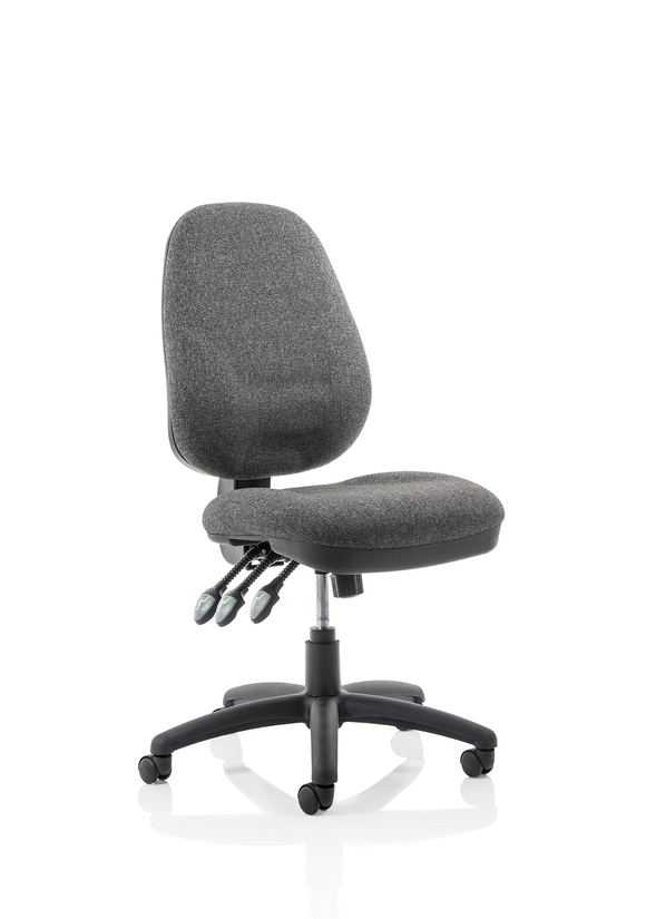 Eclipse Plus XL Lever Task Operator Chair Charcoal Without Arms