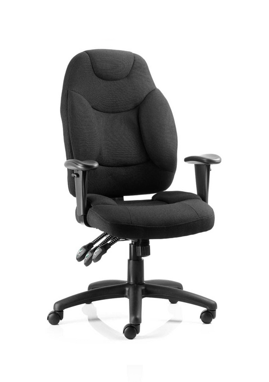 Galaxy Task Operator Chair Black Fabric With Arms